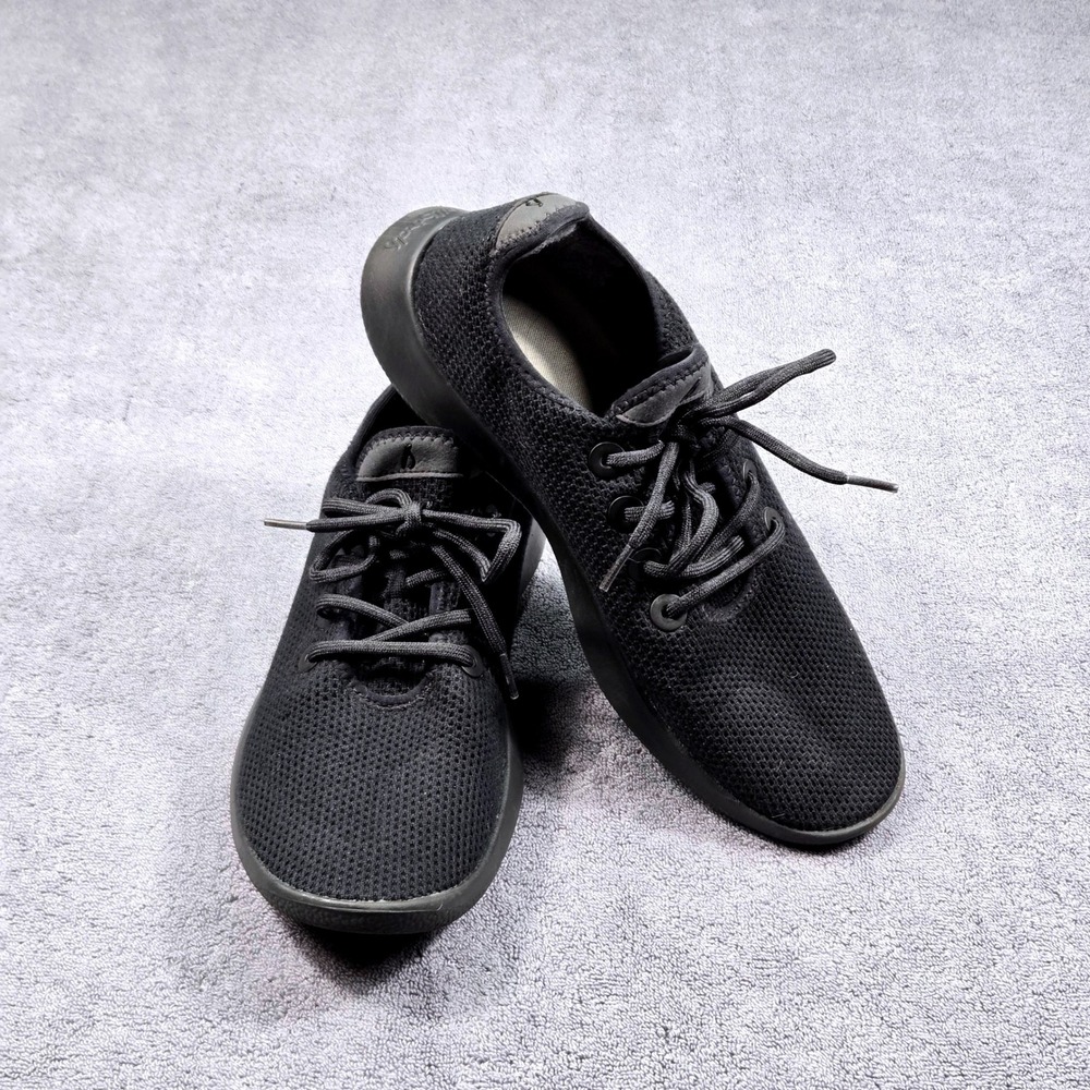 Allbirds Tree Runners Mens‎ Size 11 Black Good Sustainable Mesh Sneakers - Picture 2 of 13